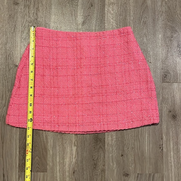 Pink sparkly shein, mini skirt, zipper new without tags - Picture 7 of 8